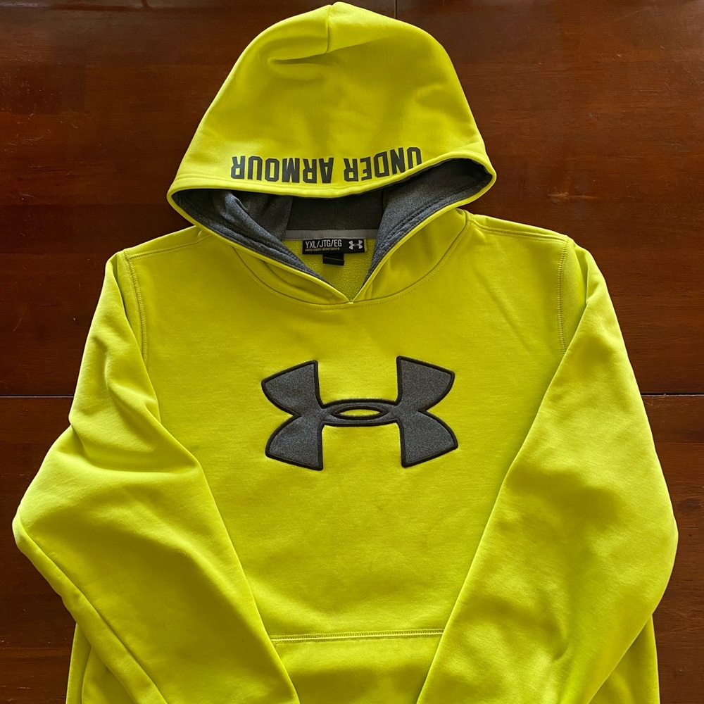 Under Armour YXL Neon yellow hoodie sweatshirt/pullover